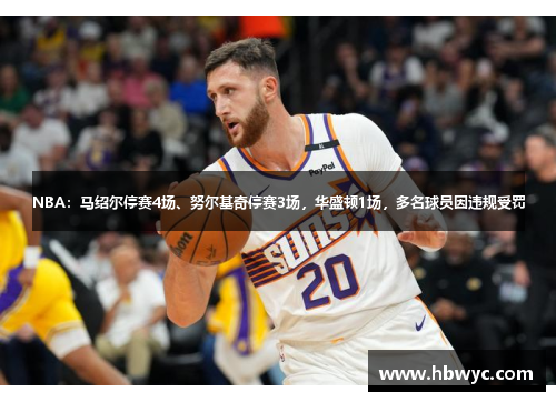 NBA：马绍尔停赛4场、努尔基奇停赛3场，华盛顿1场，多名球员因违规受罚